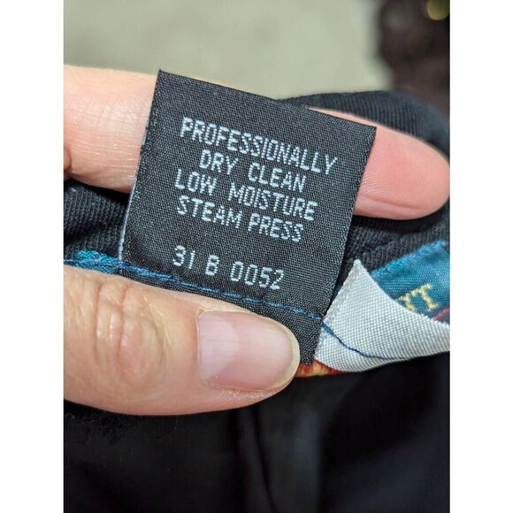 Hawksley & Wight Women's Black Solid Pure Wool Petite Dress Pants Size 10 - Picture 5 of 5